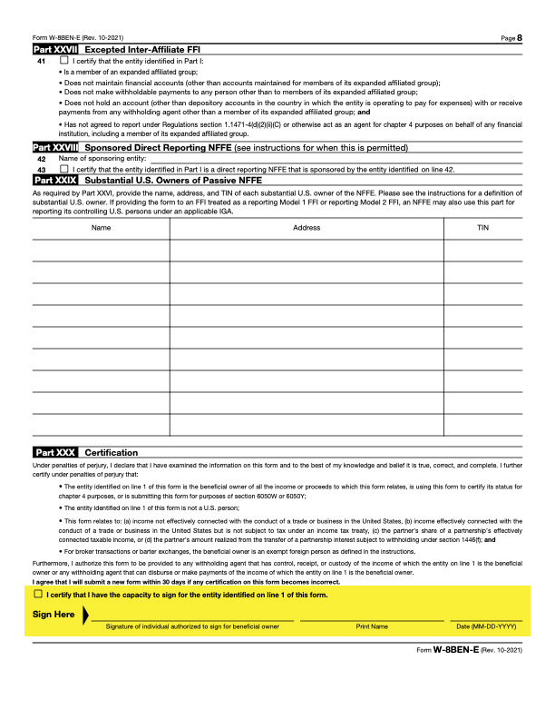W-8BEN: When to Use It and Other Types of W-8 Tax Forms